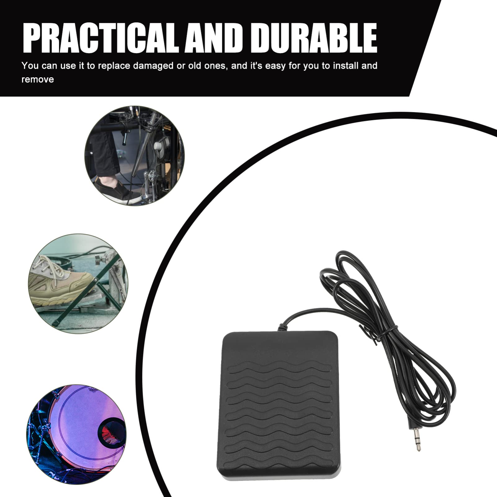 Toyvian 5 szt. poszerzony gitarowy, wytrzymały sustain, przydatny nożny do pianina elektrycznego, amortyzatora z metalu, akcesoria do pianina elektrycznego, do pianina