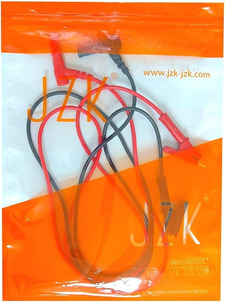 JZK Messleitungen – 2x 1m, 1000V 10A, 4mm Bananenstecker Auf Krokodilklemme – Rot/Schwarz – Für Multimeter & Labor