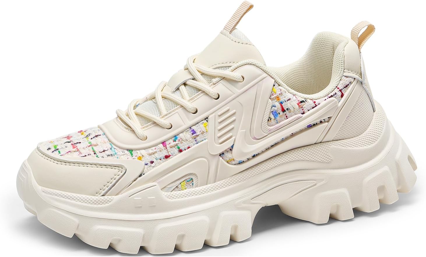 DREAM PAIRS Women’s Platform Chunky Fashion Sneakers Y2K Maeve Lace-Up Comfortable Sneakers Casual Walking Shoes