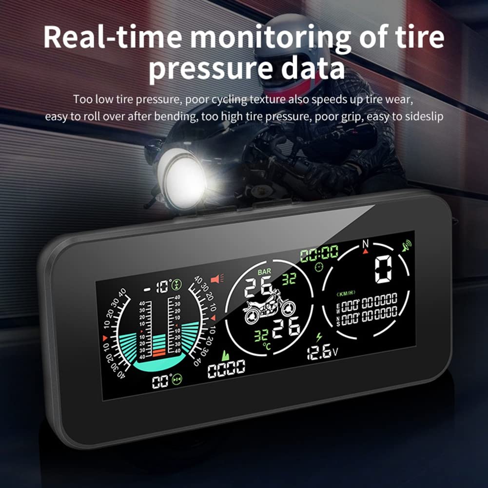 1 Set F3 Moto 3 in 1 Monitor Pressione Pneumatici Tachimetro GPS Tachimetro velocità Veicolo Contagiri Slope Meter TPMS LCD HUD Digitale ABS+PC