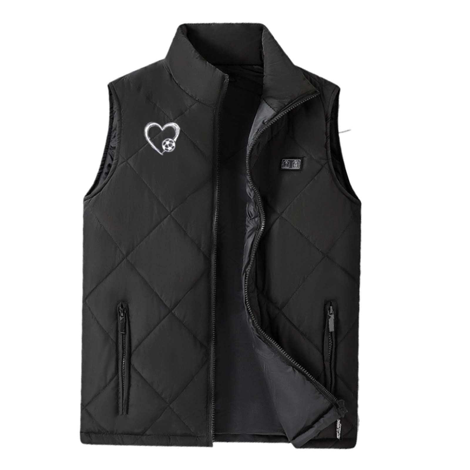 Generisch Gilet chauffant pour garçon avec coussin chauffant intelligent Chargement USB Veste chaude sans manches Vêtements pour enfants Motif matelassé Vêtements d'hiver