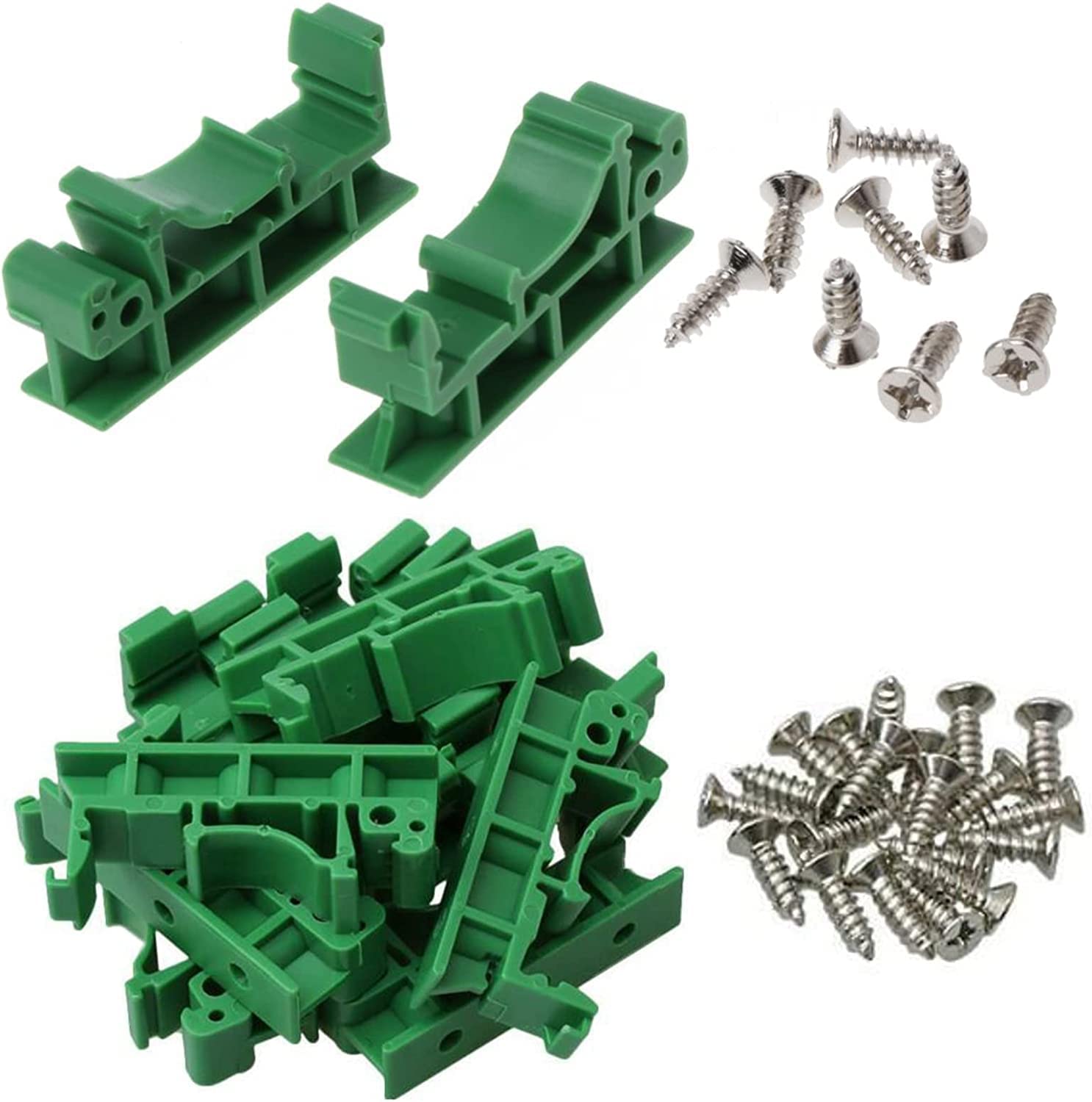 Molence 20 Sets C45 PCB DIN Rail Mounting Adapter 35mm 15mm