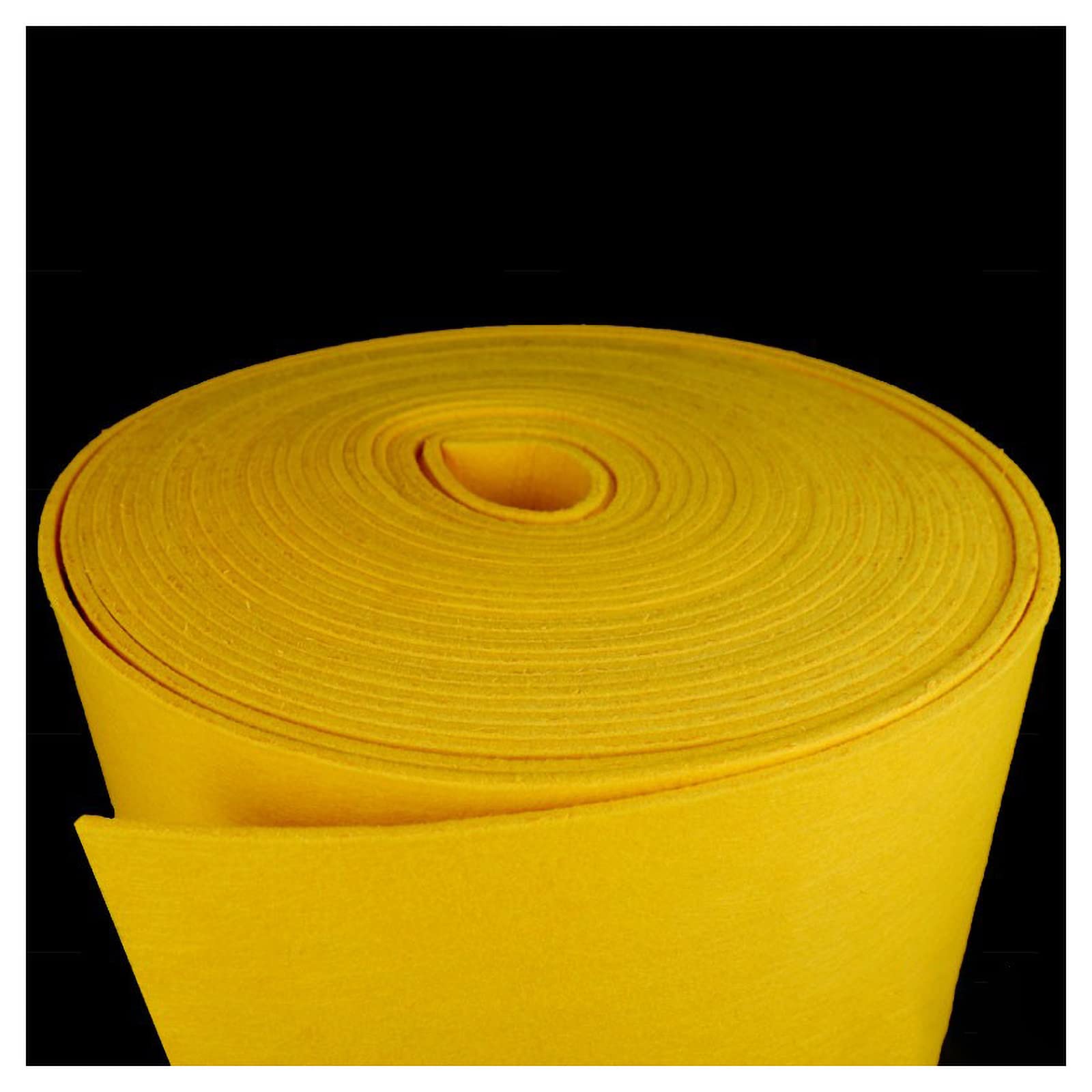 Fbanulpex Yellow Soft Acrylic Felt Fabric Roll, Nonwoven Patchwork 16 Colors Felt Fabric By The Metre 5Mm Thick For Handicraft Sewing Patchwork Craft Projects(Yellow)