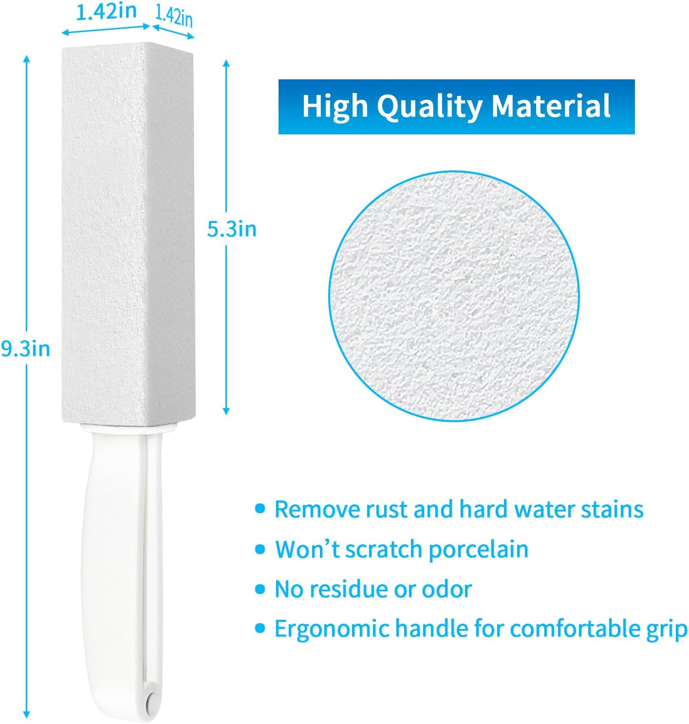 4TH Pumice Stone for Toilet Bowl Cleaning，Pumice Sticks (White) image 2