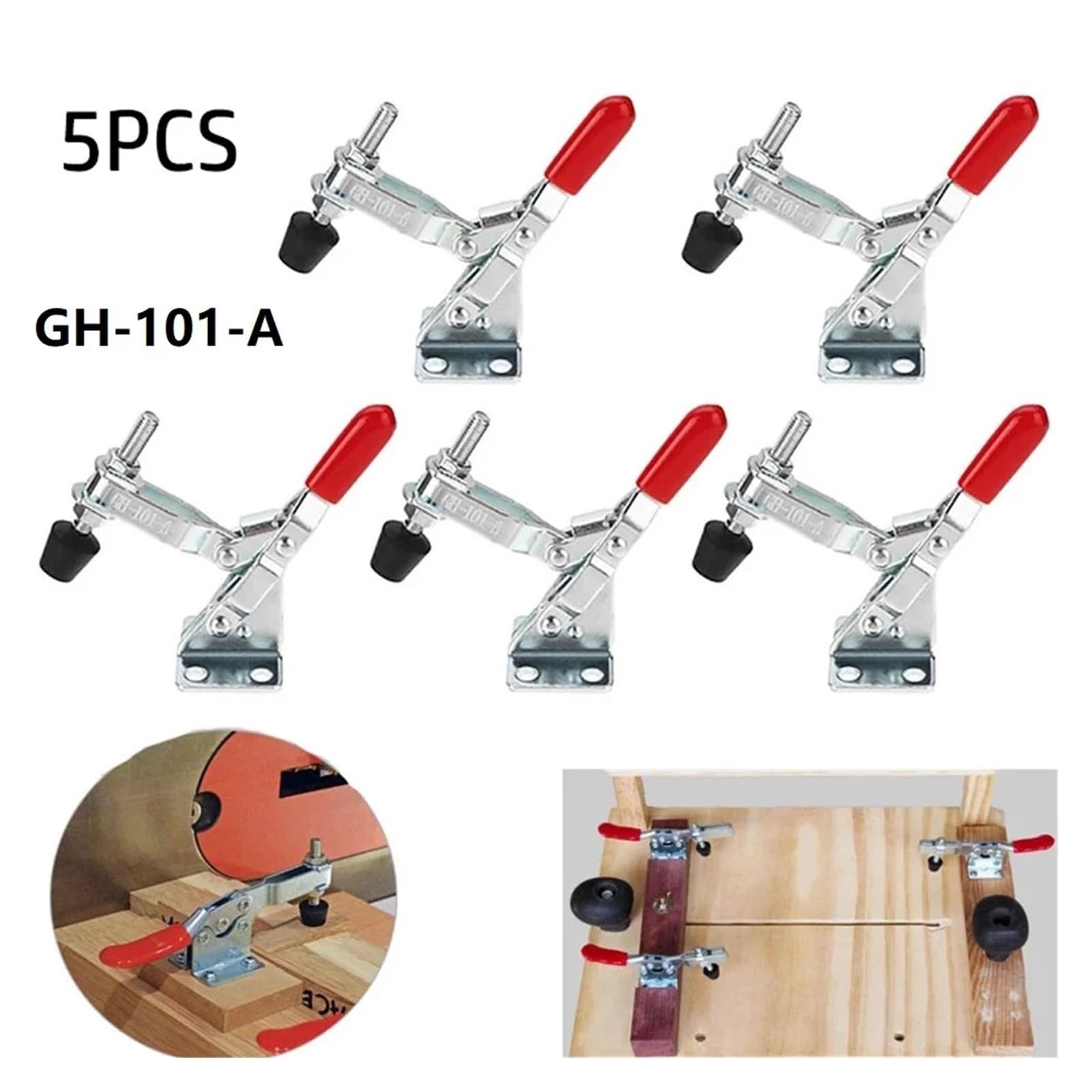 Morsetti orizzontali 2/4 pezzi GH-201 Morsetto a levetta orizzontale Morsetti a sgancio rapido Set Utensile manuale for clip verticale resistente(4pcs GH-40323)