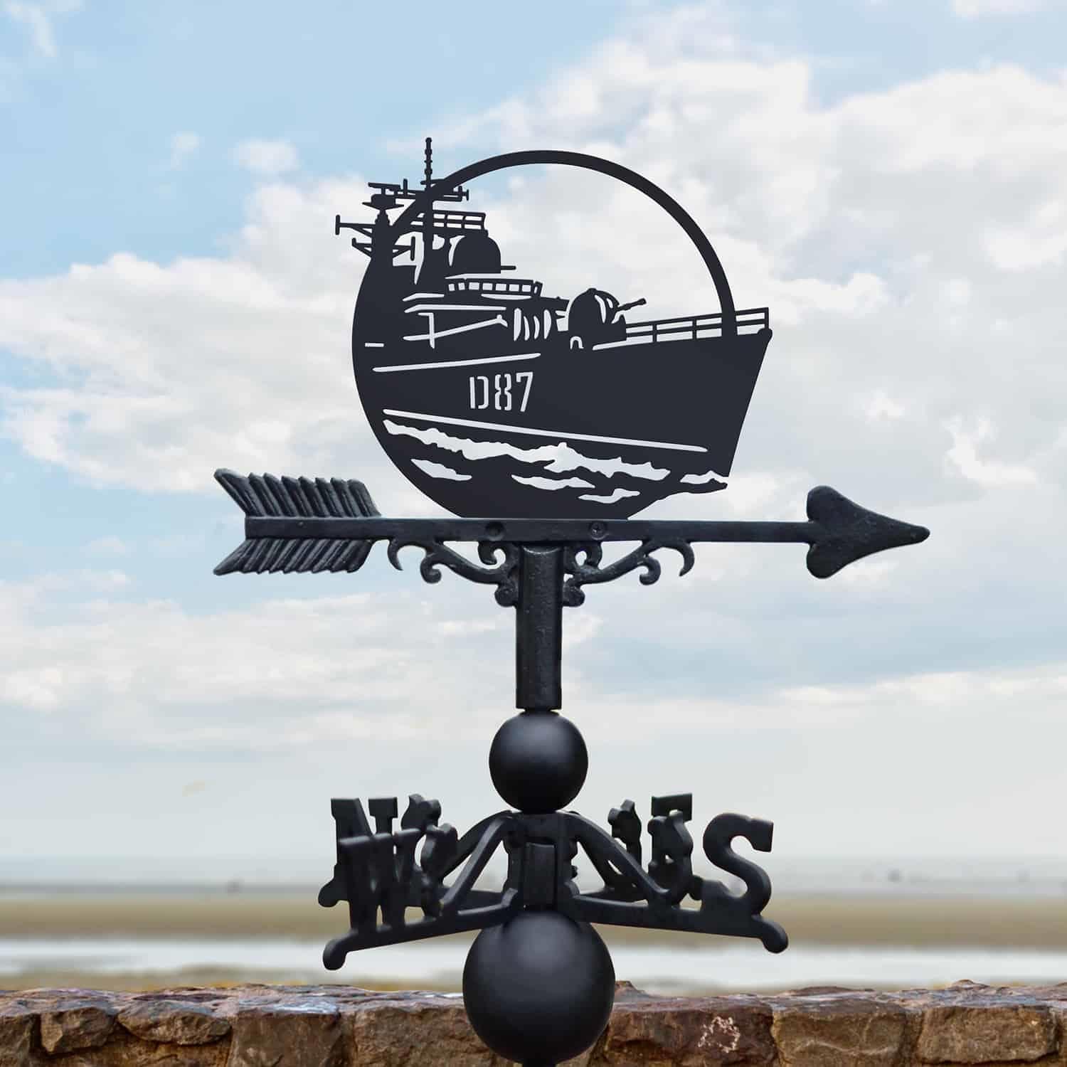 Black Country Metal Works Black Hms Newcastle Weathervane