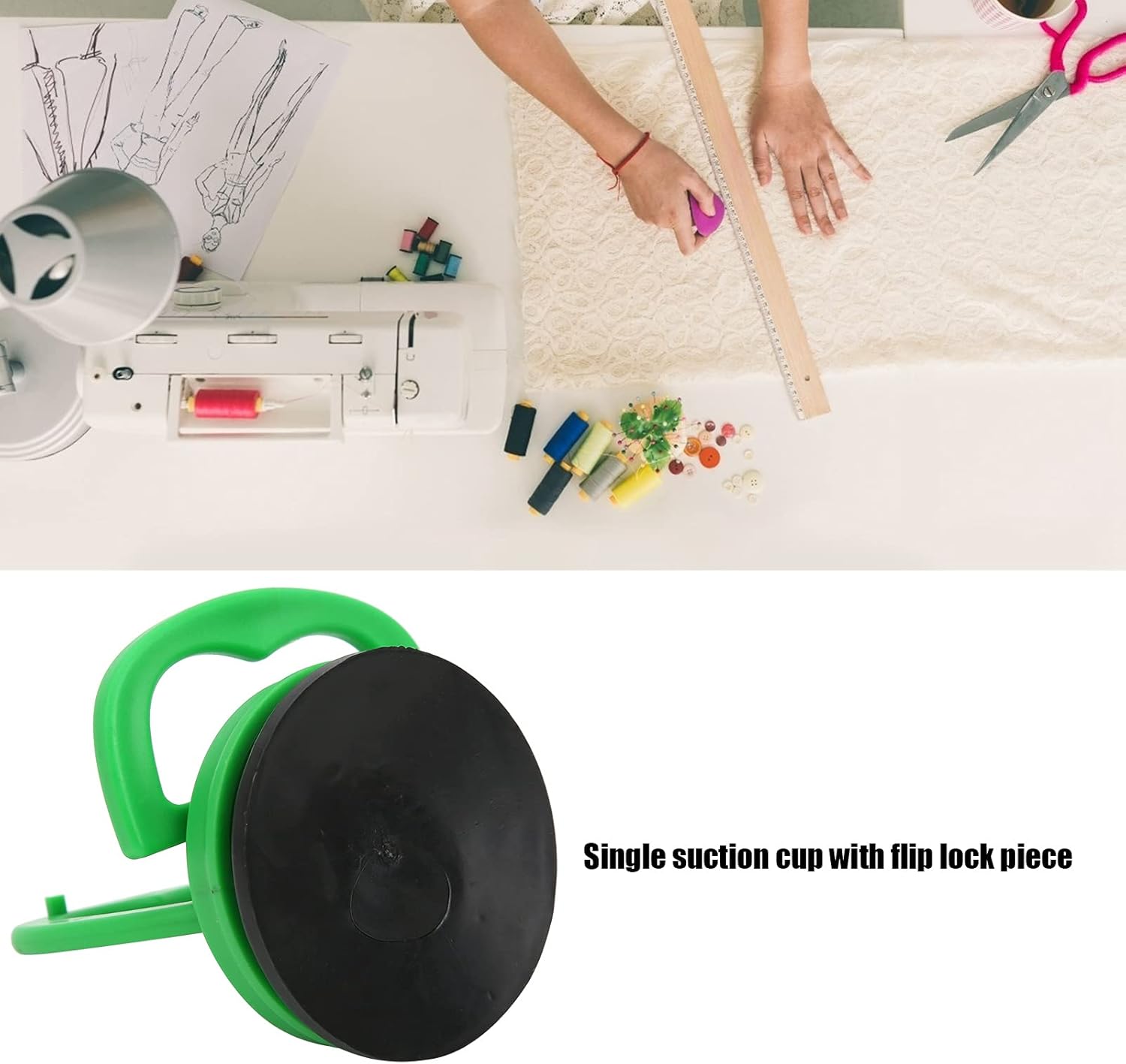 Quilting Ruler Grip Handle Suction Cup Multifunctional Colorful Plastic