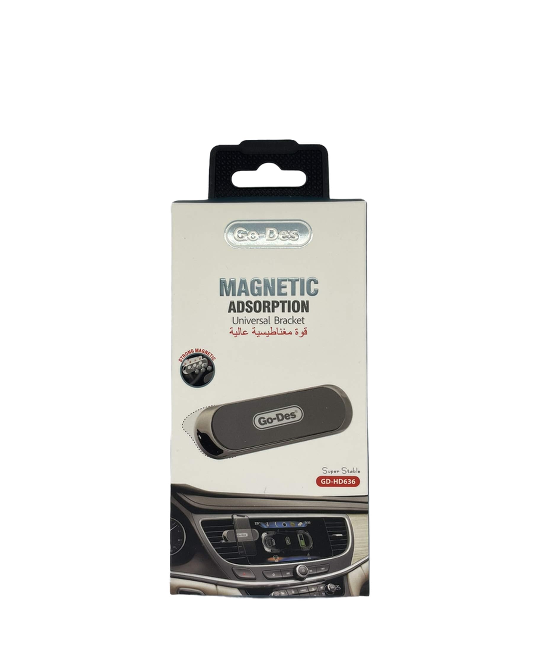 Go-Des Magnetic Adsorption Car Mount Phone Holder, Black