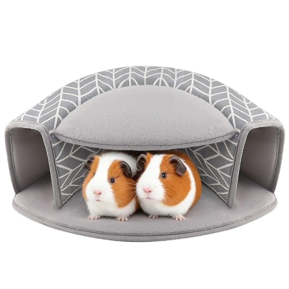Tierecare Guinea Pig Hideout, Interactive Guinea Pig Tunnel Bed, Washable Small Animal Tubes Toys Cage Accessories for Ferret Bunny Chinchilla