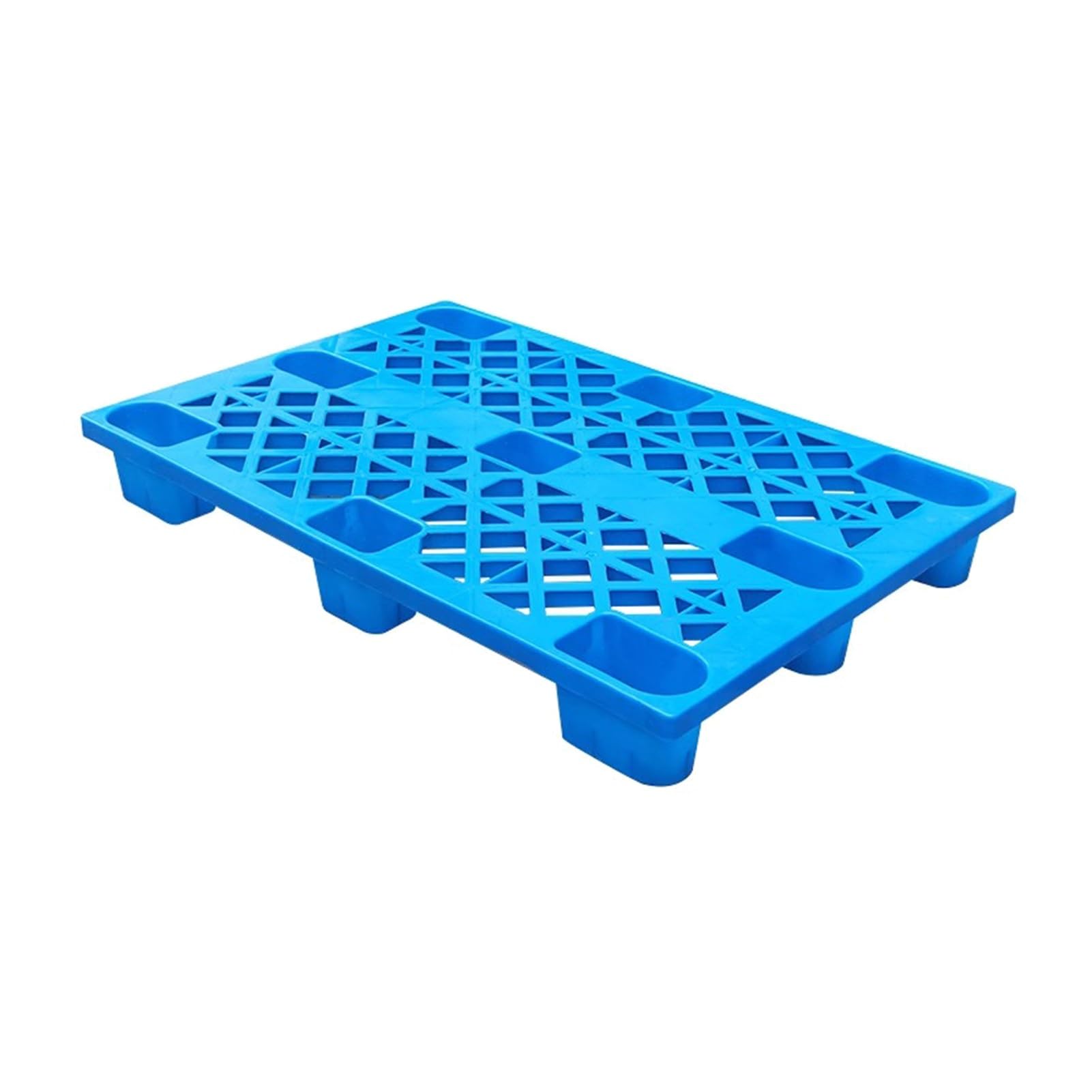 PFCDZDU Plastic Pallets, Nestable Industrial Shipping Platform, Waterproof Storage Grid Pad Tray for Warehouses Factory Workshop, Easy to Stack (Color : Blue-5 pcs, Size : 31.5x47.2x5.5IN)