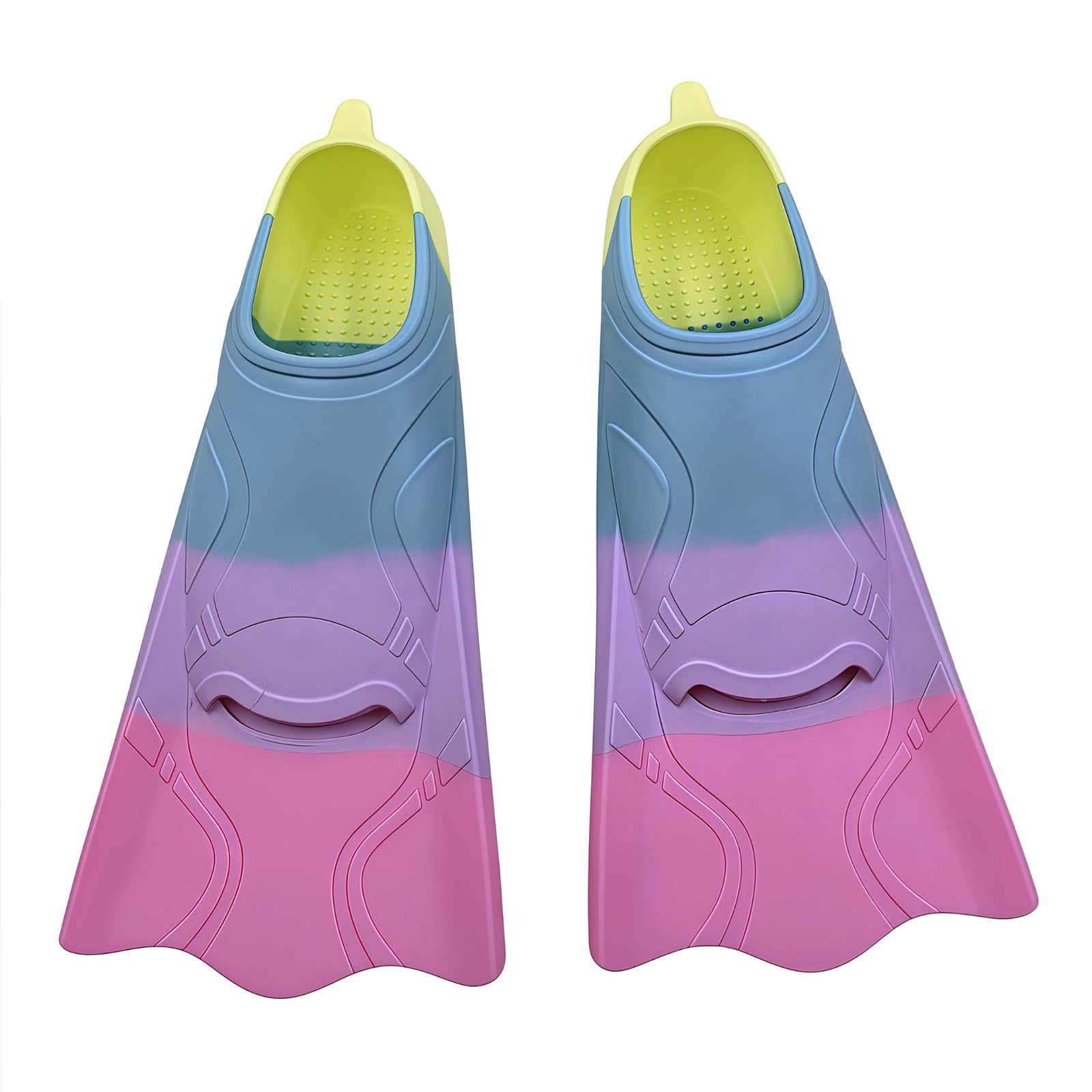 Lot de 2 palmes antidérapantes en silicone pour jeunes - Équipement d'exploration pour un usage familial