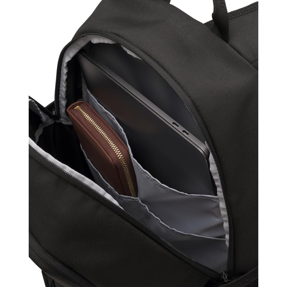 Under Armour Hustle Sport 6.0 Sac à dos – Noir/noir/argenté métallisé – OSFM, Noir/argenté métallisé, One Size