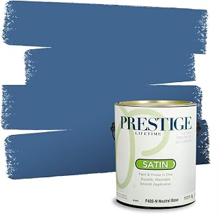 PRESTIGE Interior Paint and Primer in One, Sapphire, Satin, 1 Gallon