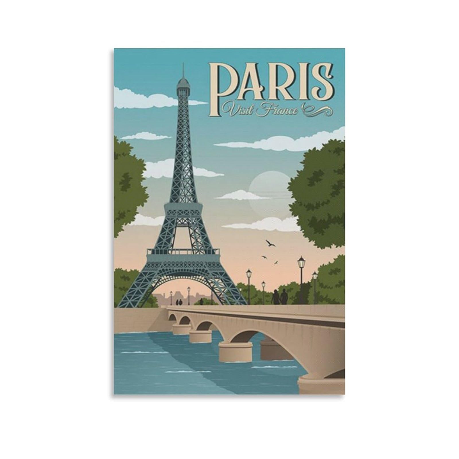 Amazon.co.jp: ヴィンテージ旅行ポスター パリポスター