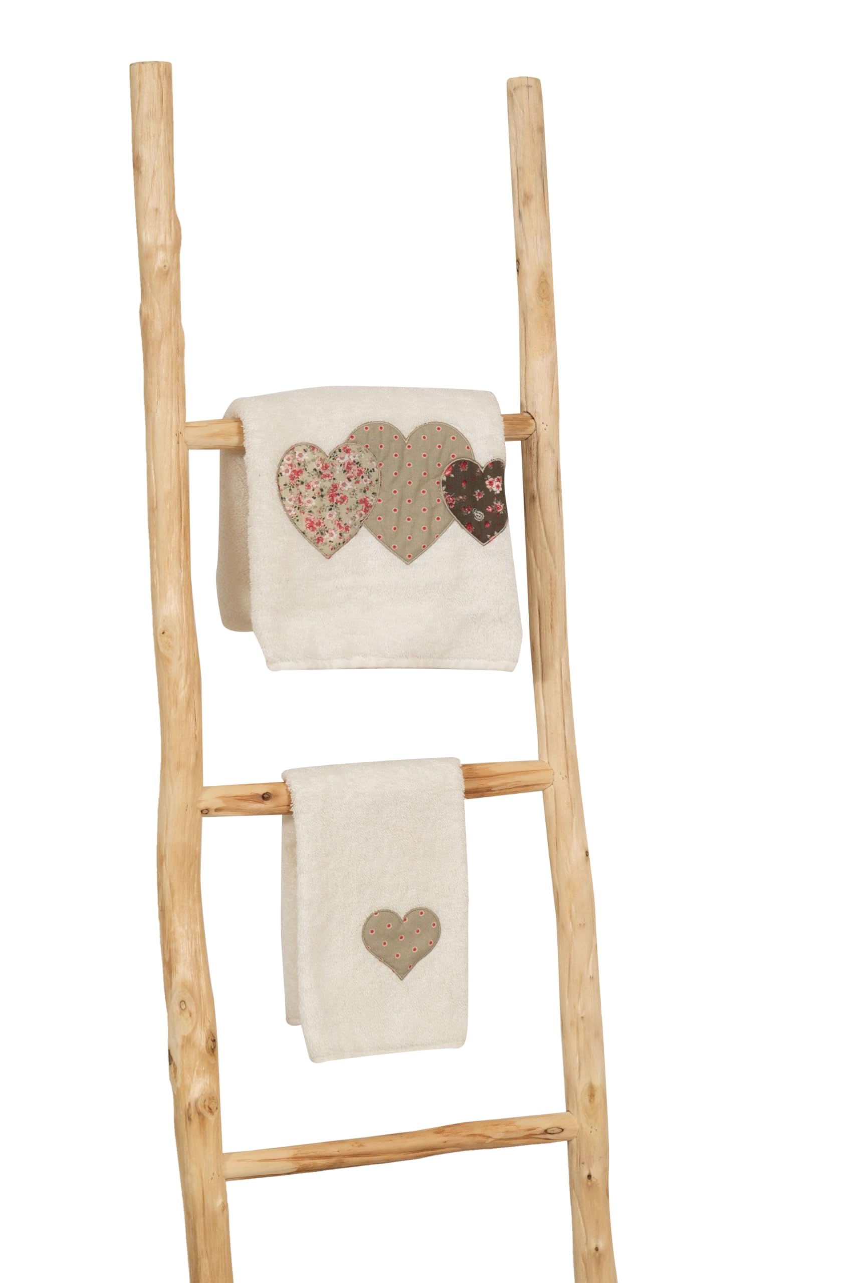 Biscottini Escalera toallero baño 148 x 36 x 3 – Escalera decorativa de madera – Toallero de bambú