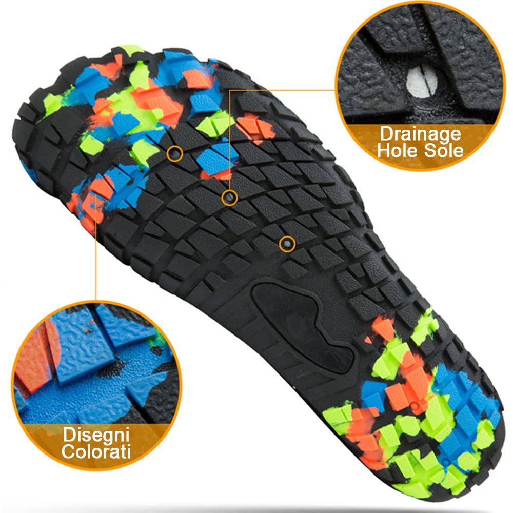 Unisex-Adulto Zapatos de Agua Mujer Hombre Zapatos Deportes Acuáticos Barefoot Shoes Zapatillas de Deporte Exterior Interior para Gym, Asfalto Playa, Montaña Escalada 35-46
