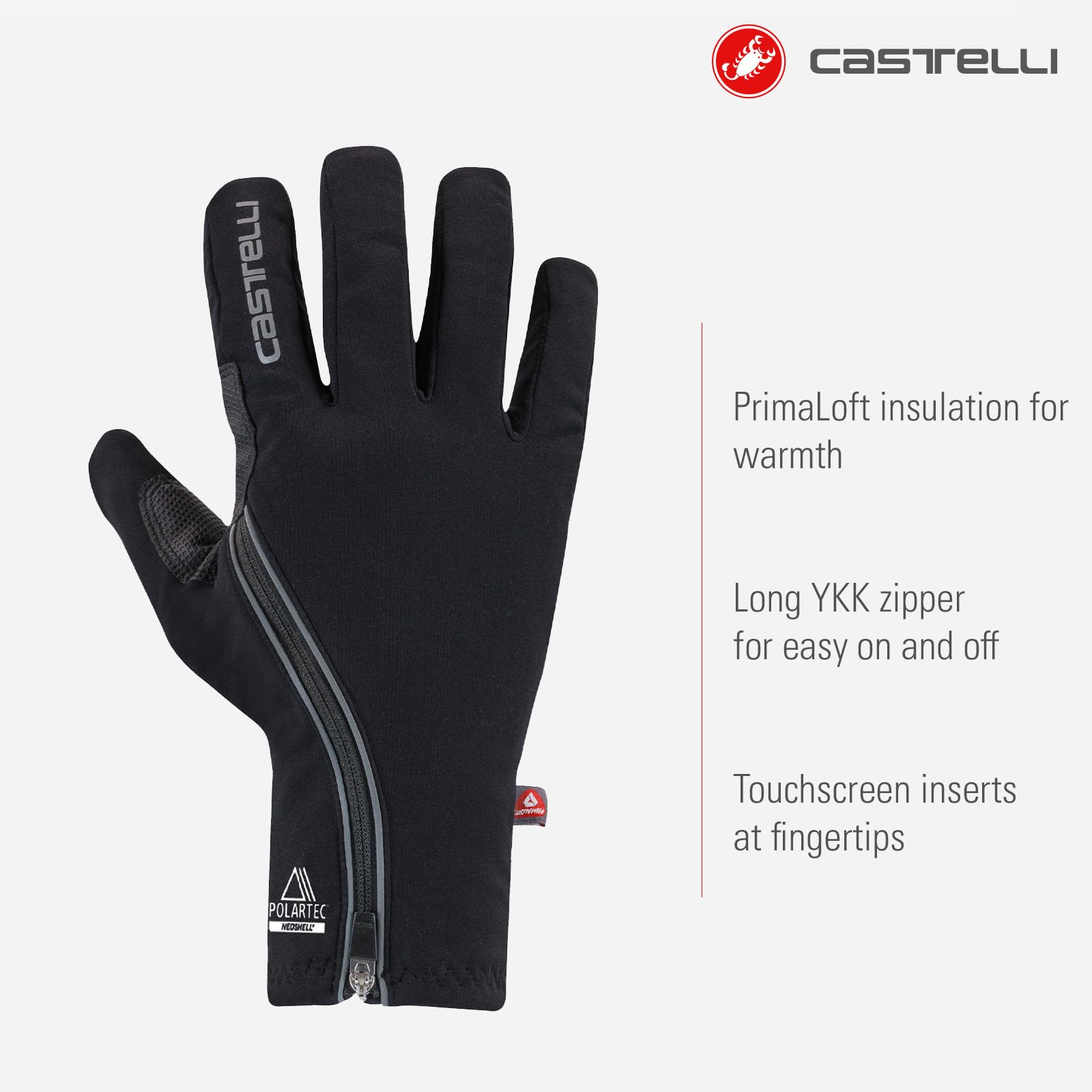 CASTELLI Guanto da uomo Espresso 2, per ciclismo su strada, impermeabile e antivento, traspirante, invernale, compatibile con touchscreen