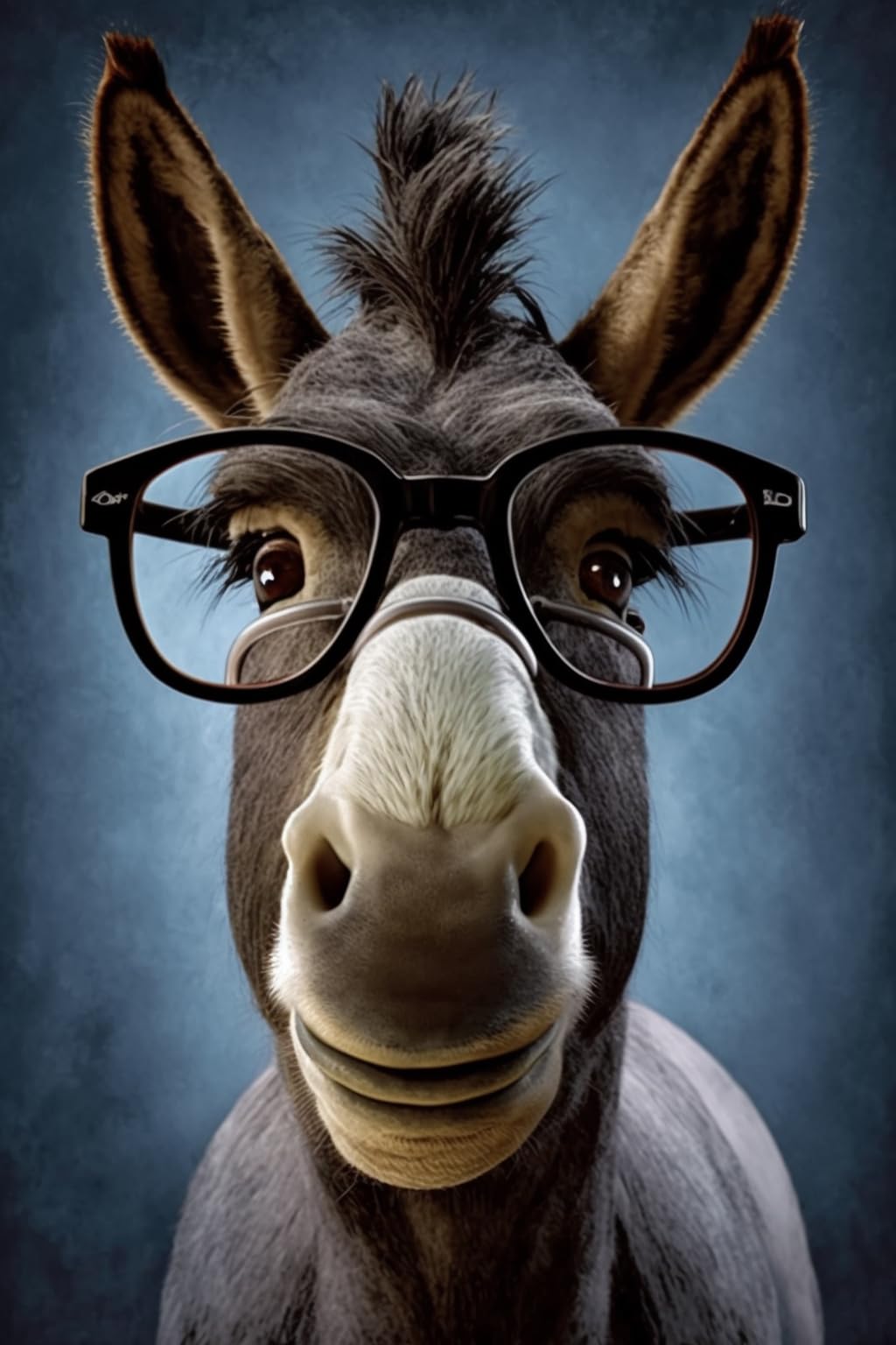 Funny Wooden Puzzle - Donkey with Glasses Jigsaw Puzzle - 1000