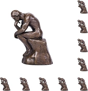 The Thinker Statues TPE-185B Bronze Rodin Sculptures Home Decor Figurines, 10 pcs