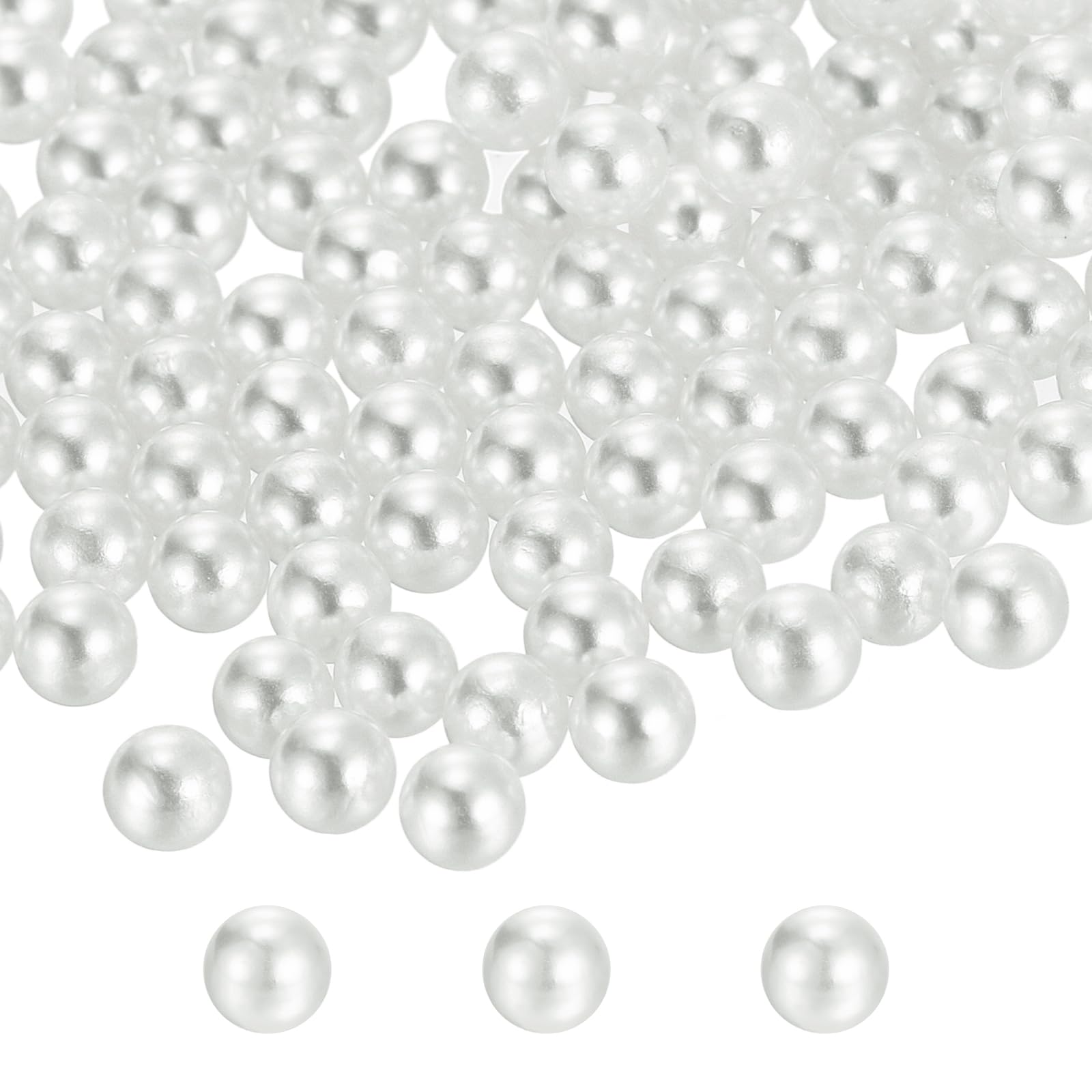 Perles blanches de 6mm pour loisirs créatifs et aquarium