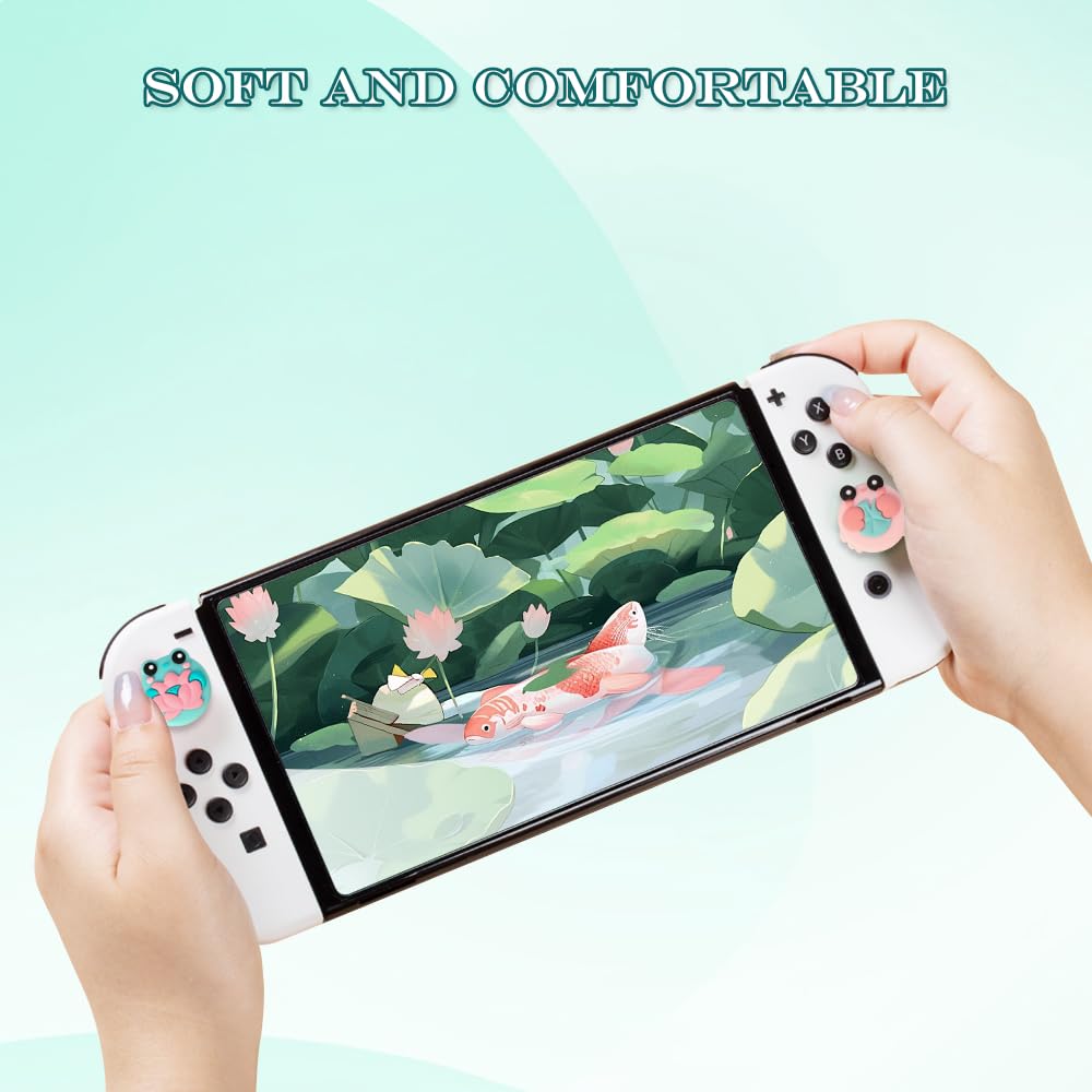 Amazon.com: PERFECTSIGHT Frog Crab Switch Joycon Thumb Grip Caps