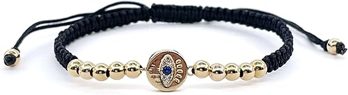 Miniatura 9 de CRUZONE Lucky Evil Eye Charm Hand-Woven Adjustable String Bracelet for Women Protection (Red)