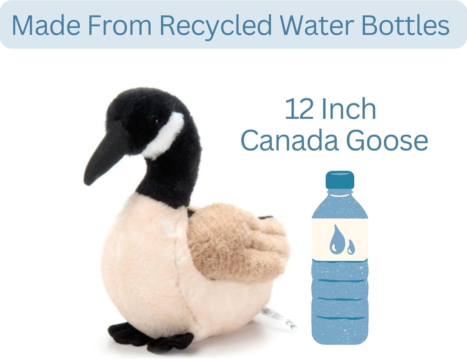 The Petting Zoo Canada Goose Stuffed Animal Plushie, Gifts for Kids, Wild Onez Animals, Goose Plush Toy, 12 inches - Image 5