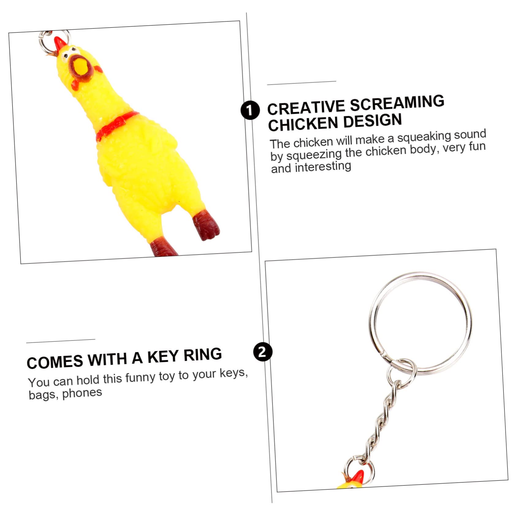 Amazon.co.jp: [Toyvian] 3 パック 財 ガーガーチキン ミニ 面白い