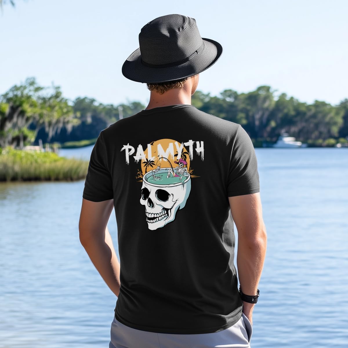 Palmyth Fishing Shirts for Men Short Sleeve T-Shirt UPF 50+ Sun Protection UV Tee - Image 2