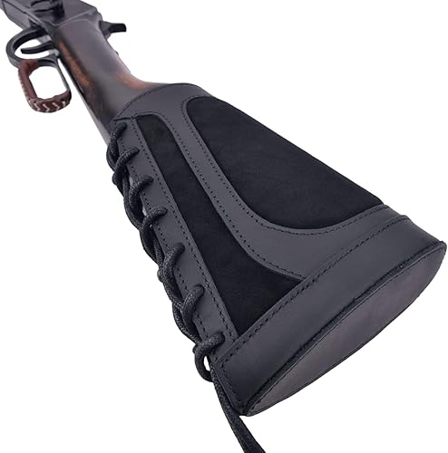 Miniatura 8 de Buttstock de cuero genuino con cartucho, soporte de carcasa para .308 .300 44mag 410 Winchester Marlin diestrozurdo
