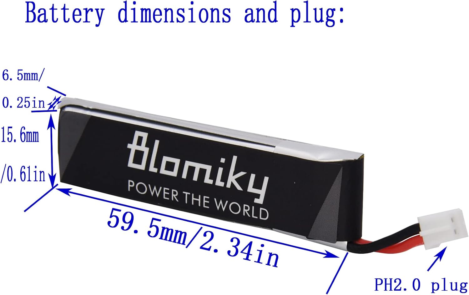 Blomiky 4 Pack 1S 3.8V 450mAh 80C Lipo Battery with PH2.0 Plug Compatible with S Free Style RC Quadopter Drone / F4 4