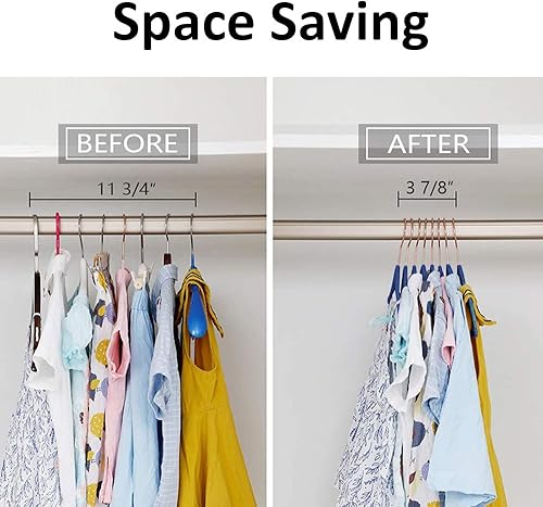 Miniatura 4 de VECELO Perchas de terciopelo de alta calidad resistentes (paquete de 100), antideslizantes y ahorran espacio con 12 clips para los dedos y 2