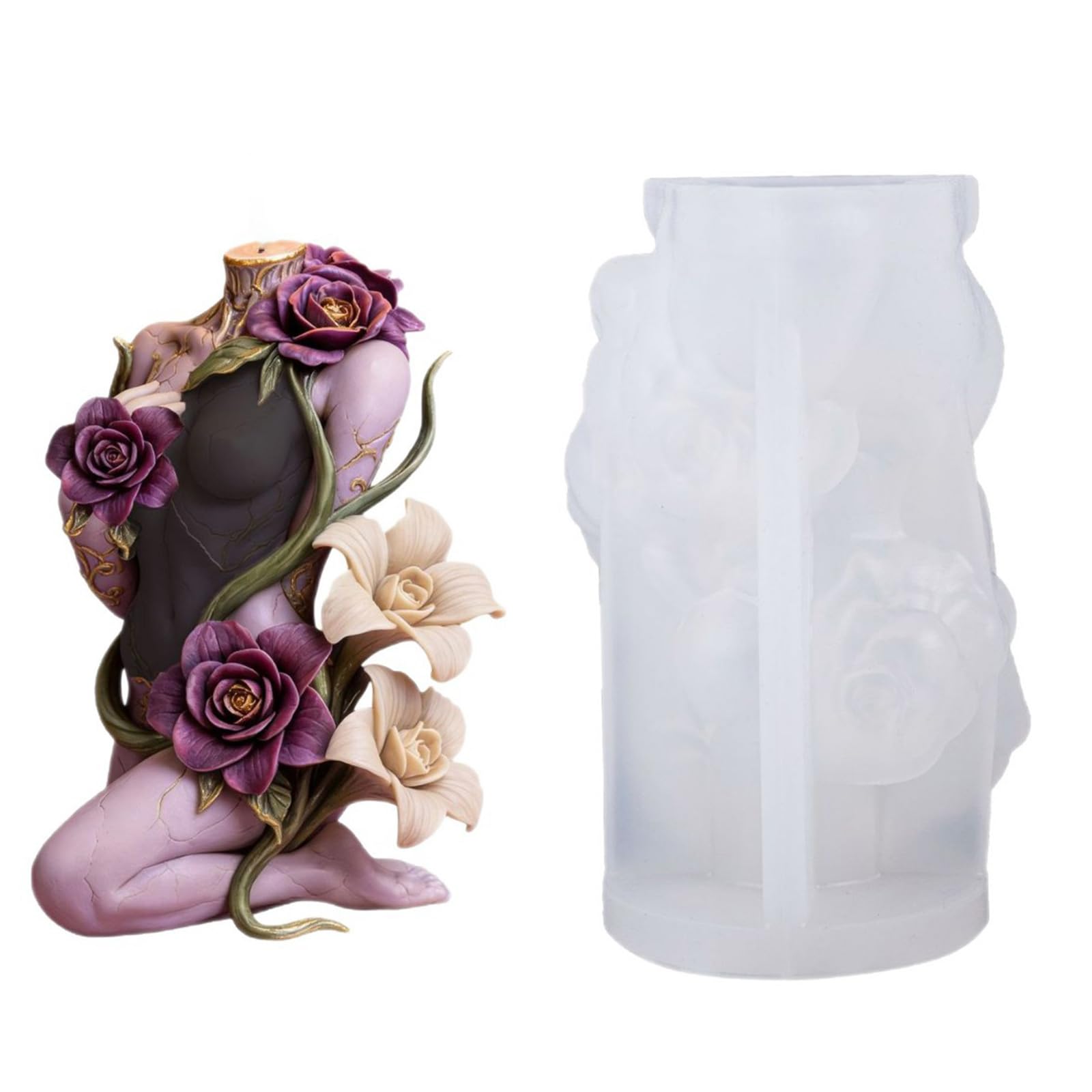 Oxxggkao Professional Floral Silicone Mold Easy Demolding Soap Gymsum Sculpture Floral Silicone Molds