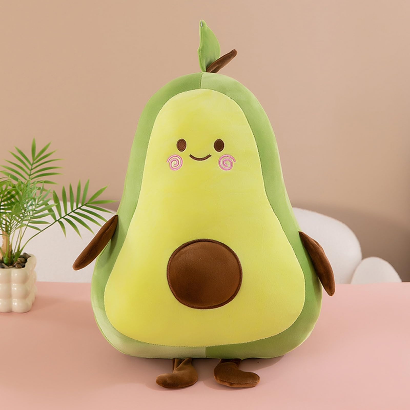 AMOSIJOY Avocado Kuscheltier Groß 70-130cm, Langes Plüschtier Seitenschläferkissen, Kawaii Avocado Stofftier, Weiches Schlafkissen Body Pillow, Deko Geschenk für Mädchen Teenager (A,130cm)