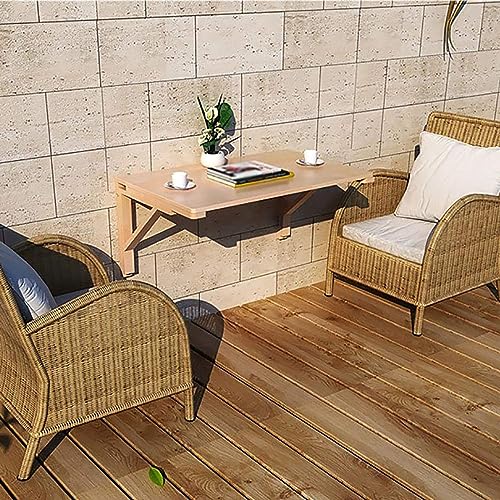 Table murale pliable en bois 80x60 cm pour optimiser l'espace d'un studio - 5