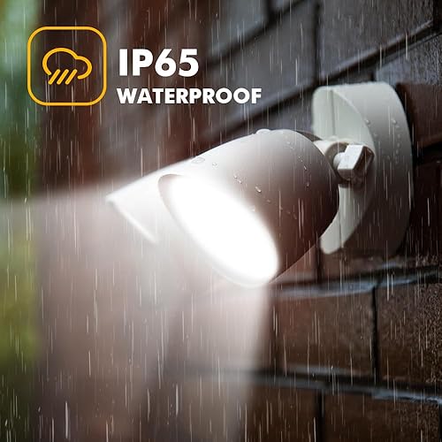 Miniatura 6 de LUTEC 6222W Proyector exterior W-D2D de cabezal doble, 2500 lúmenes 32 vatios, diseño de metal puro, luz de seguridad de pared impermeable