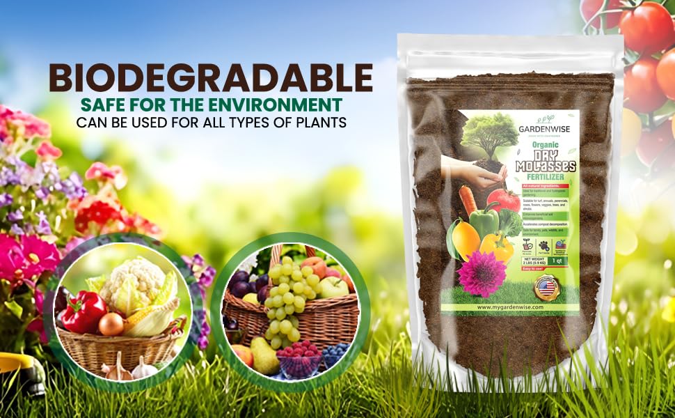 Miniatura 6 de GARDENWISE Melaza seca - Bioestimulante orgánico vegetal para una zona radicular mejorada, vitalidad vegetal y salud próspera del suelo, ideal para