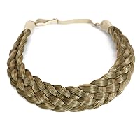 Vista 26 de TOECWEGR Diadema de pelo sintético de 5 hebras trenzadas, clásicas, gruesas, anchas, trenzadas, elásticas, multicolor, accesorios de belleza