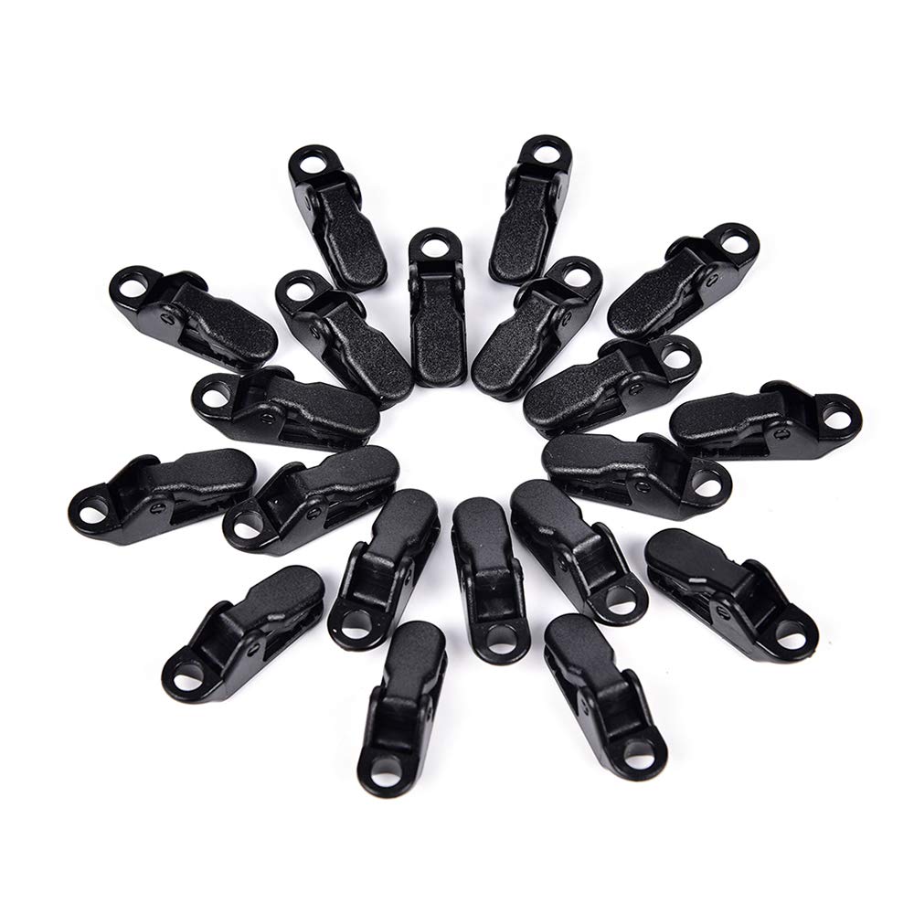 YIXISI 50PCS Tenda Morsetto, Tarp Clip, Clip Plastica, Mollette per Tenda da Campeggio Antivento da Stringere per Attività all'aperto