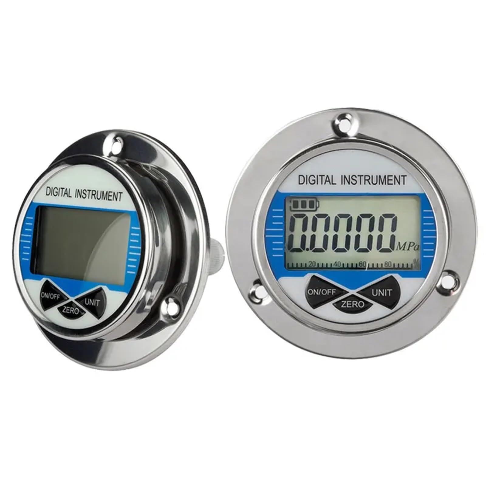 Manómetro Digital de presión de vacío axial de 60 mm con dial NPT1/4, 600 Bar, for Gas, Agua, Combustible, Aceite, líquido, hidráulico(100mm dial Diameter,0-25Mpa)