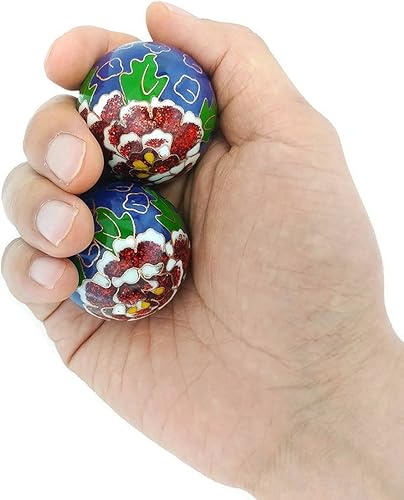 Miniatura 3 de Bolas de peonía Baoding de alta calidad. Bolas chinas de salud chinas para terapia de manos, ejercicio y alivio del estrés (mediano de 1.6 pulgadas)