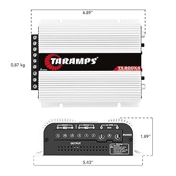 Taramps TS 800.4 アンプ Taramps TS 800x4 4 Channels 800 watts RMS Car Audio