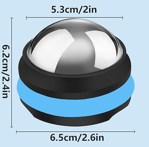 Miniatura 6 de Bola de rodillo de masaje frío, bola de masaje de acero inoxidable para alivio de terapia de frío y calor, rodillo para músculos tejido profundo,
