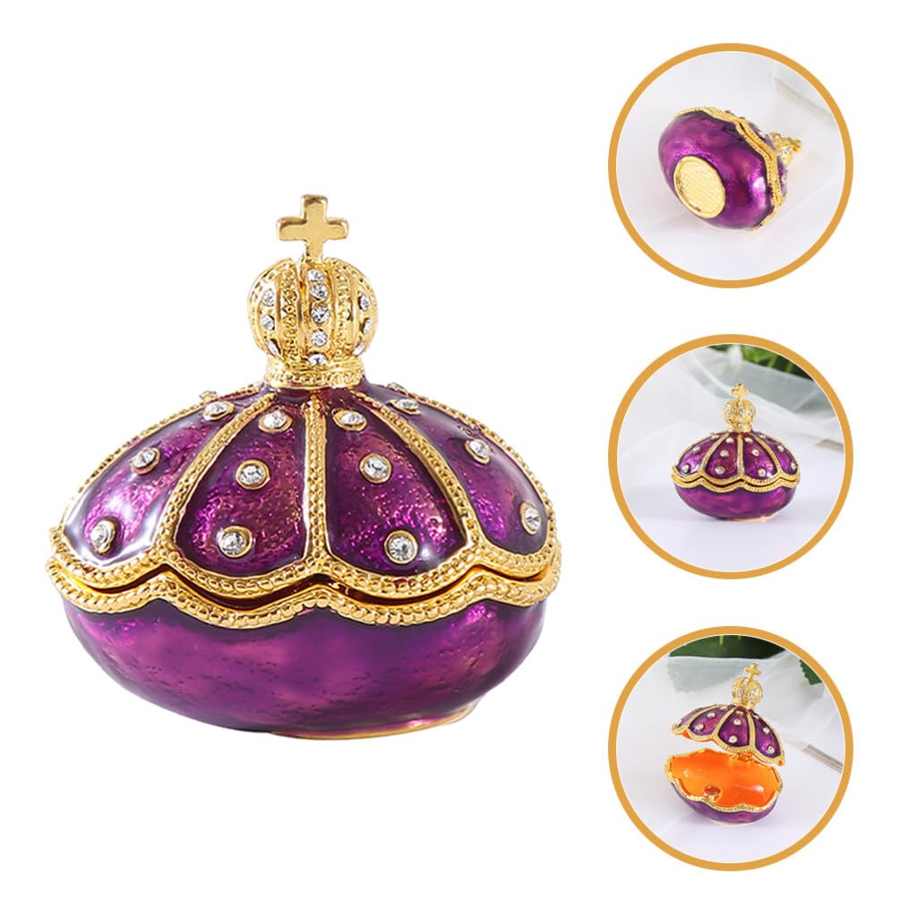 PRETYZOOM Boîte à Bijoux Coquillage Couronne en Alliage de Zinc et Strass