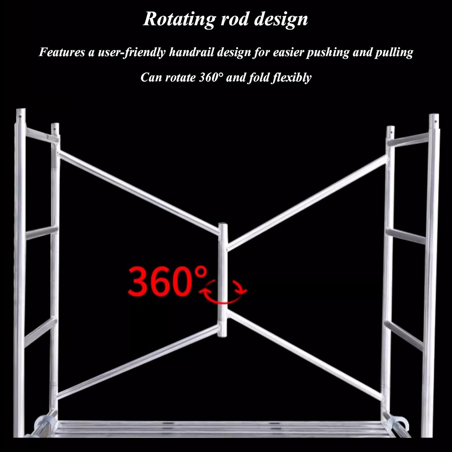 Heavy Duty Portable Workbench Worktable Scaffold Creeper Dolly with Easy-to-use Adjustable Wheel, Steel Industrial Step Ladders for Construction Sites and Renovations