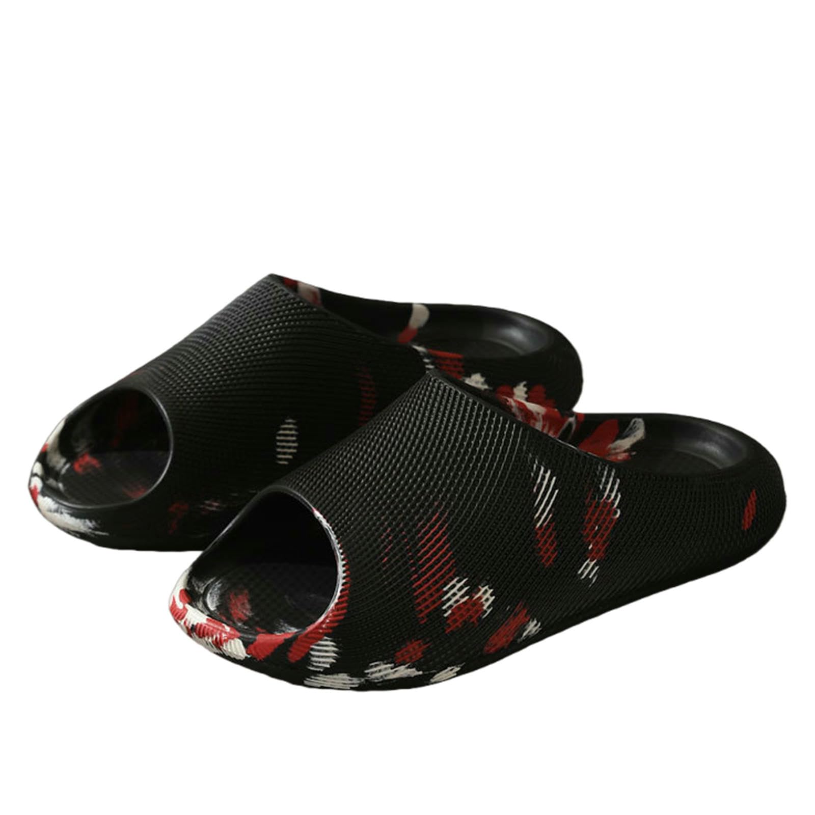 Chaussons pantoufles graffiti pour éviter les glissades avec semelle épaisse