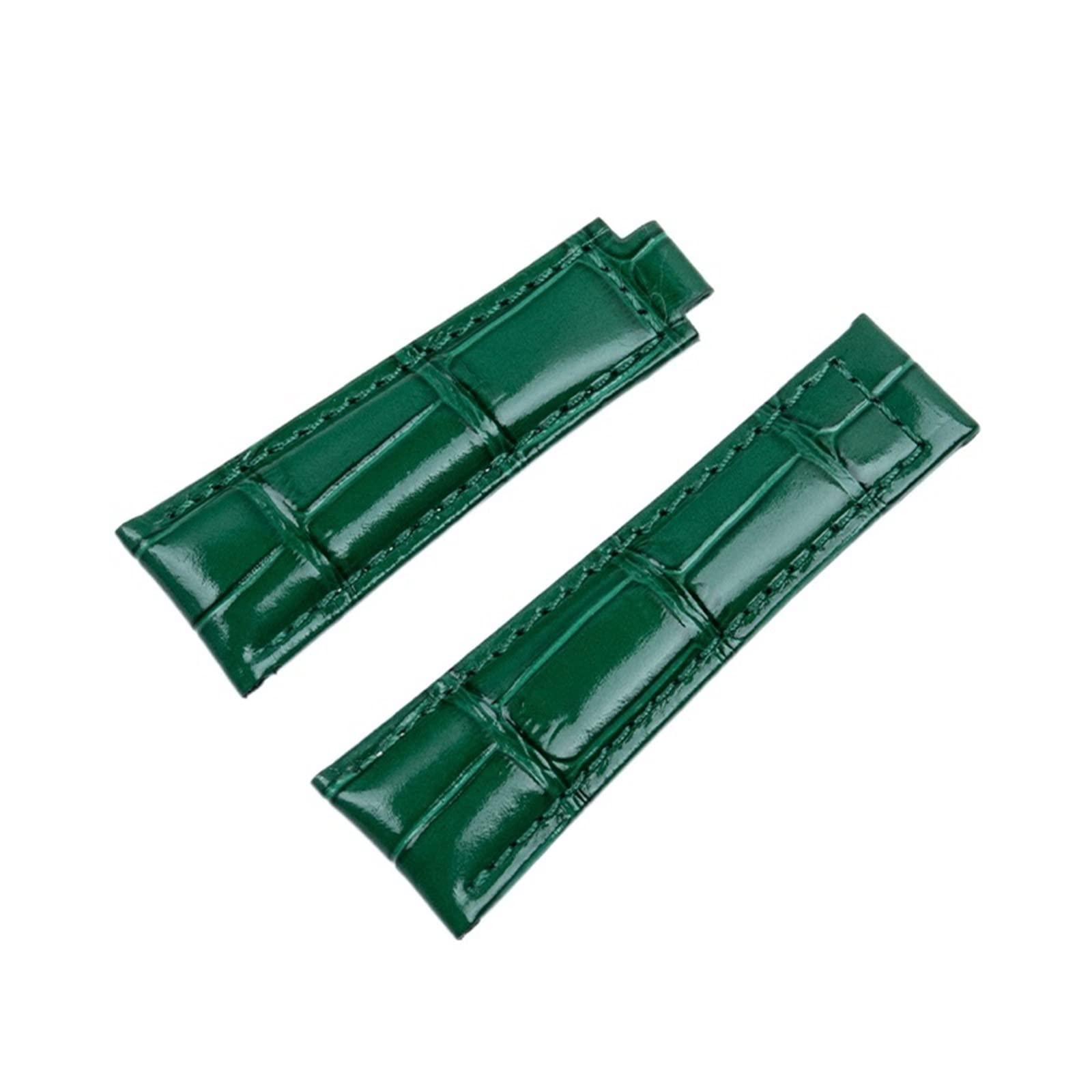 20mm włoska skóra bydlęca miękki pasek do zegarka skórzany pasek odpowiedni do paska Rolex Daytona Submariner DEEPSEA GMT OYSTERFLEX