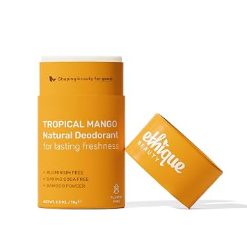Ethique Beauty Tropical Mango Deodorant Stick for Men & Women, 2.5 oz