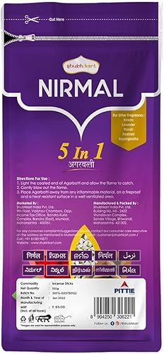 Miniatura 6 de Shubhkart Nirmal - 200 varillas de incienso 5 en 1, rosa almizclera, varillas de incienso de jazmín nocturno, paquete de 2 inciensos, variadas