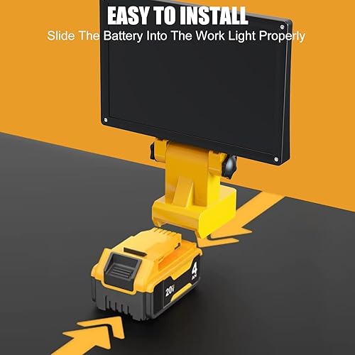 Miniatura 3 de NS Luz de trabajo LED de 50 W 5000 lm para Dewalt 20 V, luces de inundación inalámbricas para emergencias, luz portátil para lugar de trabajo,